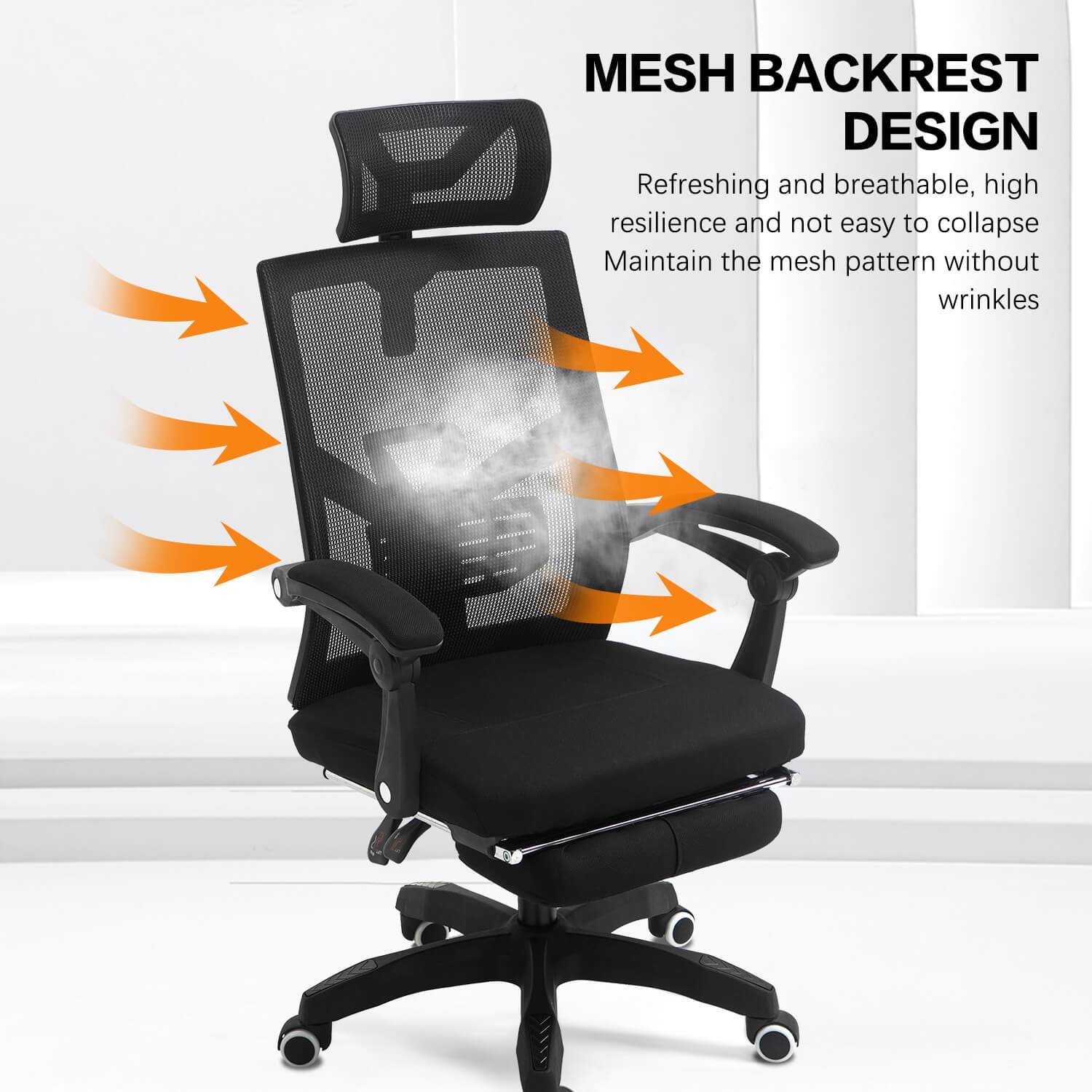 Desk Chair Home Office Chair, Office Chair Ergonomic Lumbar Support, Work  Chairs for Home Office with Back Support, Footrest, Adjustable Headrest
