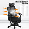ECVV Ergonomic Adjustable Office Chair High Back Computer Gaming Chair Breathable Mesh Desk Chair with Headrest with Lumbar Support and Footrest