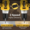 ECVV Cordless Drill Driver Kit 80Nm Torque 20V Brushless Driver 2-Variable Speed with Fast Charger 13mm Metal Chuck for Fastening and Drilling