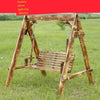 Outdoor Solid Wood Swing Rocking Chair Hanging Double Balcony Garden Leisure Standard