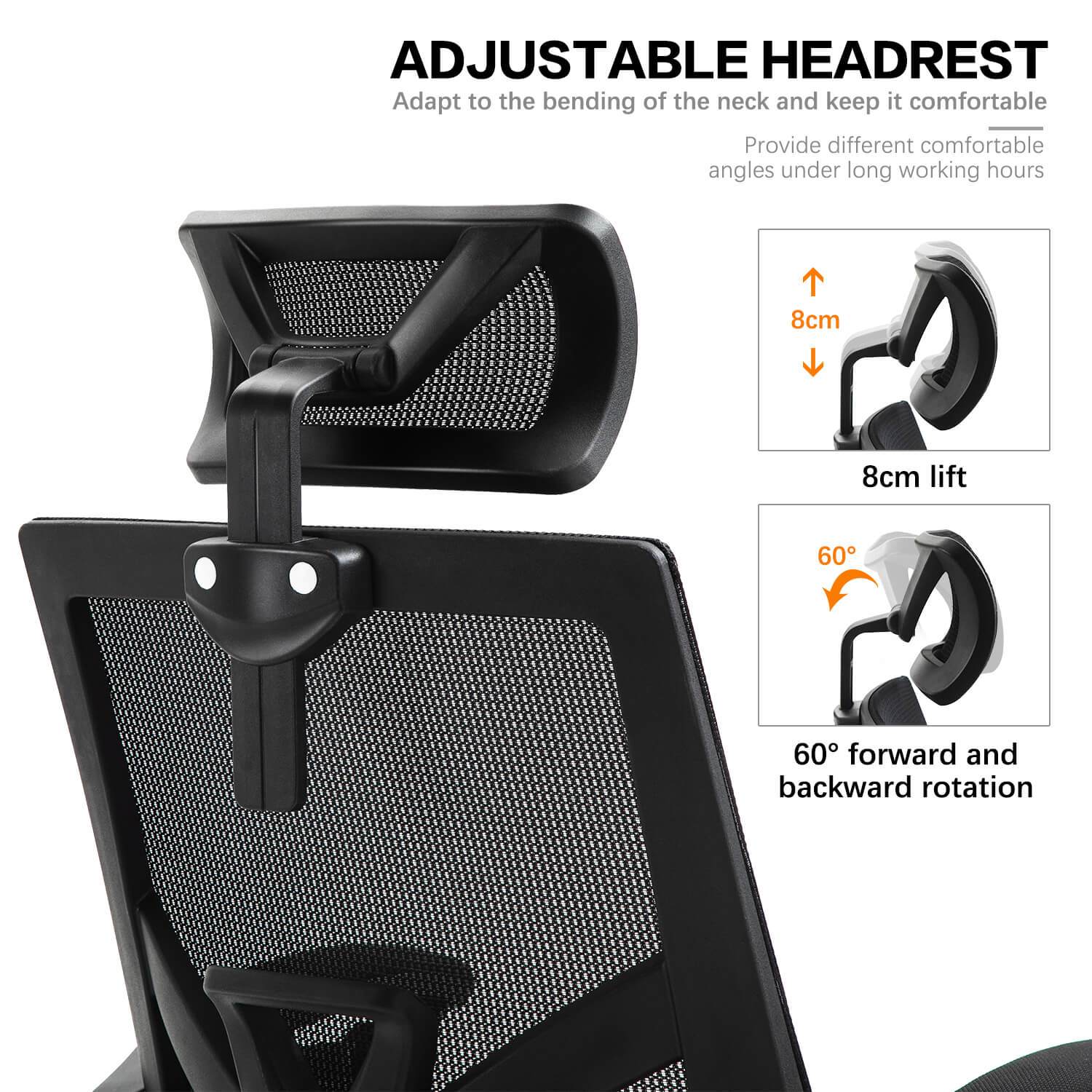 Office Chair Headrest Breathable Comfortable Ergonomic Attachment Universal