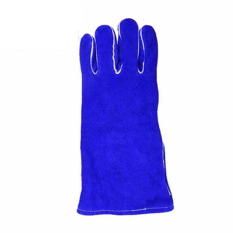 Electric Welding Gloves Electric Welding Gas Shielded Welding Gloves Welding High Temperature Resistant Fireproof Sweat Absorbing Real Cow Leather Heat Insulation Flame Retardant High Temperature Resistant Electric Welding Gloves