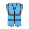 High Visibility Safety Vest with Zipper Construction Work Vest Breathable Lightweight Reflective Running Vest