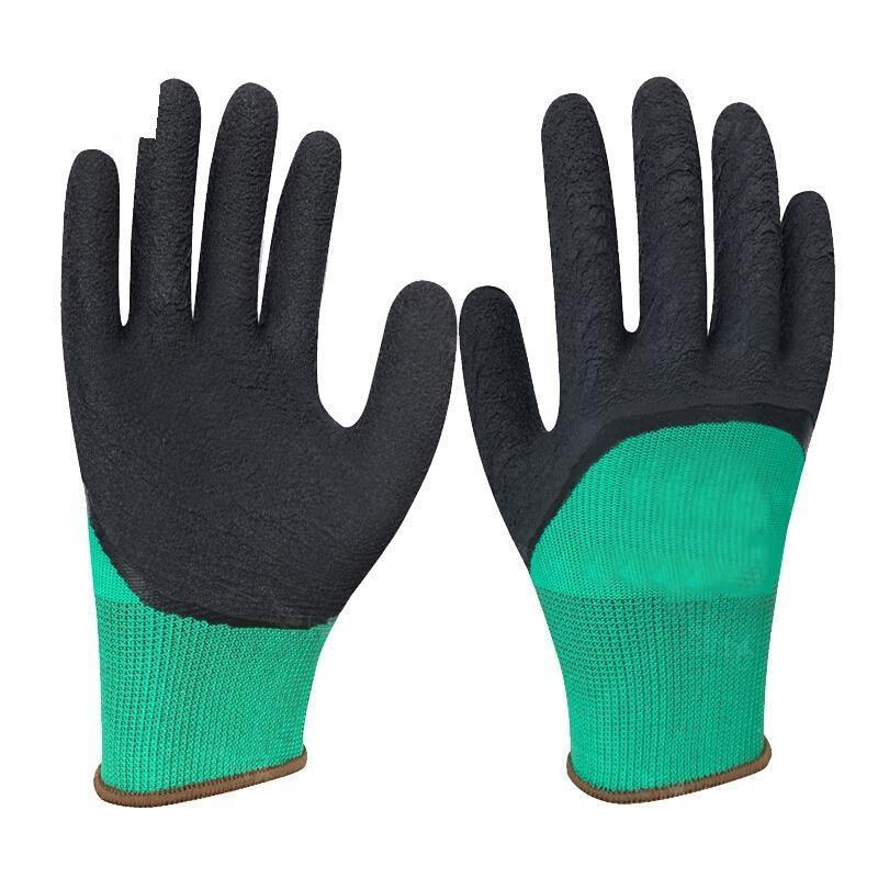 120 Pieces Of Nitrile Butadiene PU Protective Gloves Semi-Impregnated Wrinkle Gloves Latex Foaming Protective Gloves