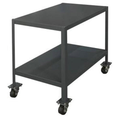 2-Shelf Rolling Service/Utility/Push Cart, 1361kg Capacity for Foodservice/Restaurant/Cleaning