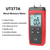 UNI-T Digital Wood Moisture Meter Tester LCD Backlight Hygrometer Humidity Tester for Paper Plywood Wooden Materials UT377A