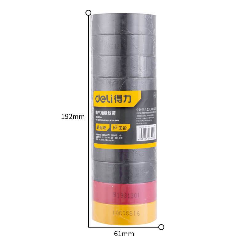 Deli 30 Packs Electrical Insulation Tape (Mix-color) 0.13mm*18mm*10m Tape DL5264