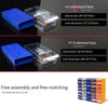 Thickened Parts Box Parts Box Small Drawer Type Box Drawer Cabinet Sundry Tool Cabinet F4 # Default Blue Transparent (16 Pieces)