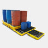 Chemical Poly Spill Tray 1300 * 1300 * 150 mm Oil/Chemical Bunded Drip Tray Sump Spill Pallet with Removable Grid For Oil Barrel Containment Tray Spill Control