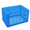 6 Pieces Thickened Blue Plastic Basket Express Square Fruit And Vegetable Wholesale Basket Factory Storage Logistics Storage Turnover Box B3 Outside 485 * 350 * 265