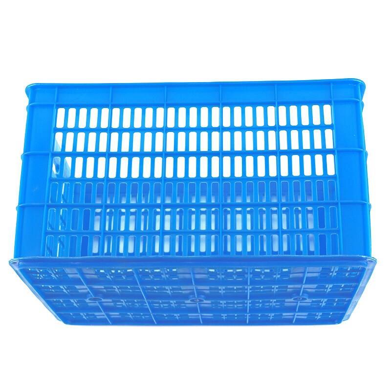 6 Pieces Thickened Blue Plastic Basket Express Square Fruit And Vegetable Wholesale Basket Factory Storage Logistics Storage Turnover Box B3 Outside 485 * 350 * 265