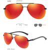 NALANDA Orange Polarized Aviator Sunglasses UV400 Mirrored Lens Metal Frame, Double Bridges Mens Womens Glasses For Outdoor Travel Driving Daily Use