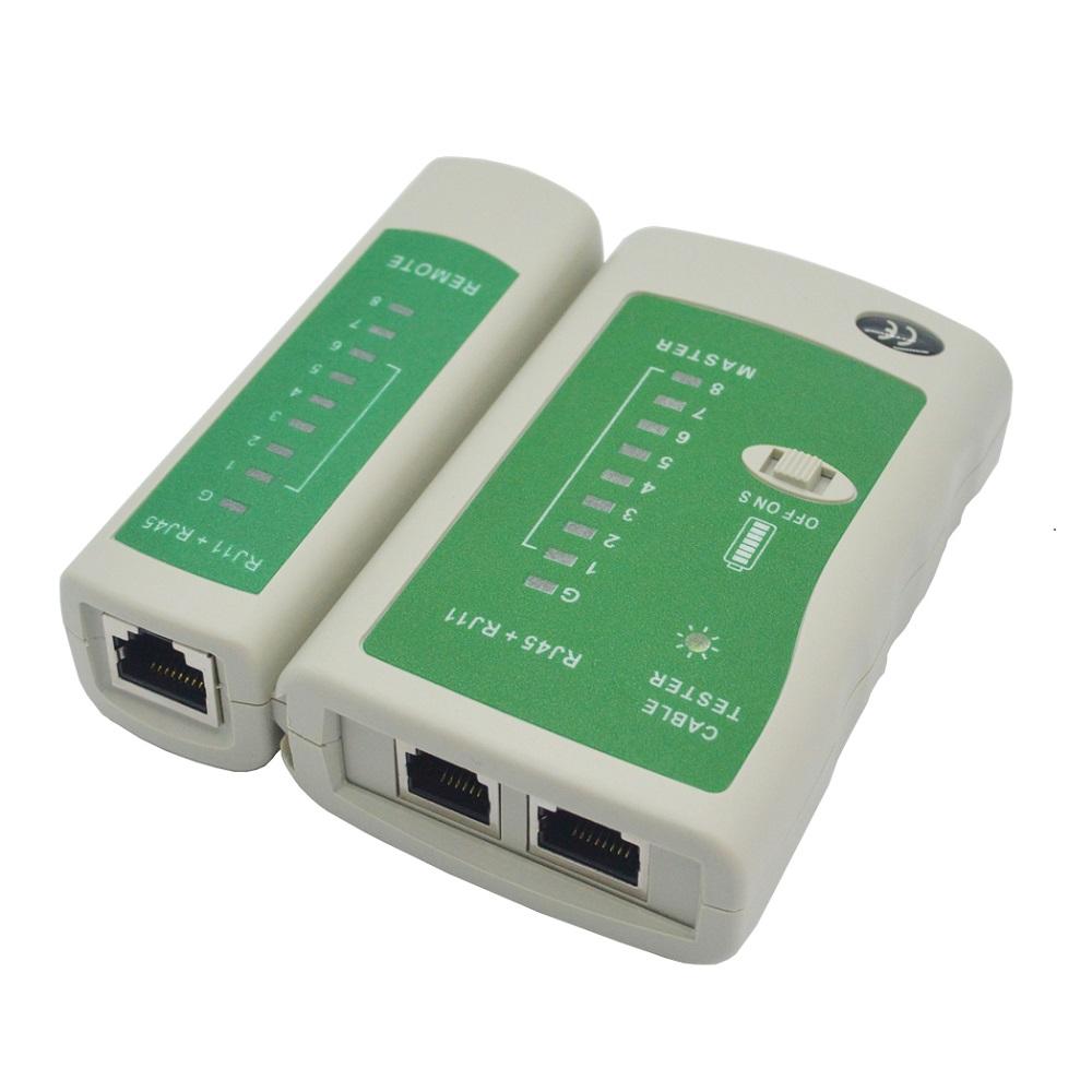 ECVV 2 In 1 Multi-Function Network Cable Tester RJ45 / RJ11 Telephone Line Meter Ethernet Detection Signal On-Off Detector Tool