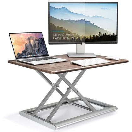 ECVV Standing Desk Computer Work Station Adjustable Vertical Desk Converter, Tabletop Sit Stand Up Desk Riser Workstation Area, 20×30 Inch