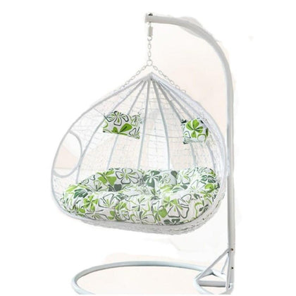 Hanging Chair Hanging Basket Rattan Chair Swing Indoor Rocking Chair Hammock Bedroom Balcony Bird's Nest Chair White Single Large / With Armrest